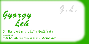 gyorgy leh business card